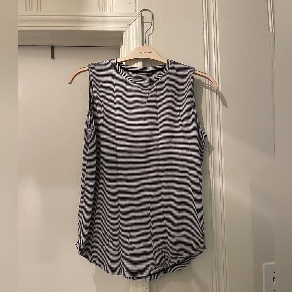 Lululemon Black & White Striped Tank